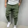 Mükemmel Erkekler Sweatpants Cepler Düz renkli erkekler uzun pantolon hafif ila cilt ince erkekler için pantolon