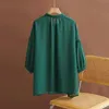 DIMANAF 2024 Summer Women Tshirts Bluses Shirts Chiffon Elegant Lady Solid Transparent Tops Tees Orsätt Loose Beach Casual 240301