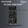 Yeston Radeon Gaming RX 6600 GPU 8GB D6 GDDR6 128BIT 7NM DESKTOP COMPUT PC Video Grafikkort Stöd PCI-Express 4.0