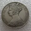 Um florim 1850 Grã-Bretanha Inglaterra Reino Unido Reino Unido 1 moeda de prata gótica275k