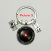 Keychains 26 Letter Name Keychain Camera Pendant With SLR Lens Pographer Personality Jewelry