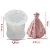 3D Skirt Princess Dress Shape Cake Mold Silicone Fondant Decorating Baking Tools Wedding Candle Mould 2205312544