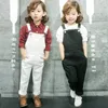 Spring Autumn Children Overall Kids Girls Boys Denim Jeans Fashion Pocket Jumpsuit Bib Pants Baby Sammantaget 240307