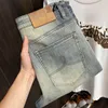 Dżinsy na męską linię Rossa Raw Nowy rozciąganie pięciopapisowe aksamitne jeansowe logo dżinsy zabytkowe designer Jean Eanbaggy Men Classic Man Man Spodnie dżinsy