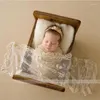 Koce haftowane urodzone Pography rekwizyty koronkowe miękkie niemowlę