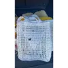 Fashion Stylish Fiber Straw Woven Tote Women Designers Handbag 2024 Summer Beach Travel Bucket Bags Big Size Foldable Shopping Bag Triangle Storage Pouches
