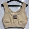 Designer Women Tank Tops Letter Knitted Tanks Trendy Sleeveless Singlets Tees Cropped Sweater Tops Camis