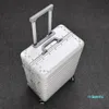 Valigie Valigia con tirante in lega di alluminio al 100% Tipo di scatola alla moda per bagagli in metallo da 20/24/28 pollici
