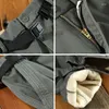 Męskie spodnie jesienne zimowe ładunek aksamitny luźny pasek wygodny miękki bawełniany multi kieszenie retro uliczne spodnie AZ381