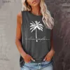 Koszulka damska Seeyoushy Coconut Printing 2023 NOWOŚĆ SAM MODY STYL HARAJUKU STYL CREW-NECK T-shirt T-shirt T-shirt Camisetas Blouse 240311