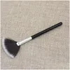 Makeup Brushes 1 PCS Professional Fan Brush Blending Highlighter Contour Face Face Pulver Rose Gold Cosmetic Beauty Tools Drop Delive Otowu