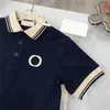 Bebek Tasarımcı Giysileri En Yeni Bahar Çocuk T-Shirt Kısa Kollu Örme En İyi Klasik Mektup Nakış İlkbahar Otomutu Polo Gömlek Çocuk Erkek Kız Kıyafetleri