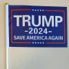 Bandiere Donald Trump 2024 14 * 21 cm Riprendi l'America Bandiera con pennone Decorazione elettorale Banner 2024311