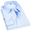 4XL 5XL 6XL 7XL 8XL Camicia casual a maniche lunghe da uomo d'affari di grandi dimensioni Bianco Blu Nero Camicie eleganti sociali maschili intelligenti per Plus 240226