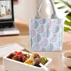 Bottiglie di stoccaggio Borsa termica per il pranzo Borse di stoffa con organizzatore di design con coulisse per bocca per viaggi, lavoro, campeggio e picnic