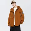 Hoodies masculinos 2025 outono/inverno casaco engrossado jaqueta de lã quente casual zíper cardigan moletom com capuz harajuku streetwear