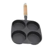 Cookware Sets Egg Frying Pan 4 Cup Long Lasting Cooking Utensils With Wooden Handle For Burgers Breakfast Omelettes