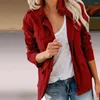 Chaquetas de mujer Chaqueta Abrigo Botón Cremallera Bolsillos Color Sólido Mujeres Otoño Invierno Manga Larga Moda Casual