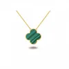 Дизайнерское ожерелье с подвеской Sweet Love, ожерелье Vanca Jade v Golden Clover, классическая белая фритиллярия, цепочка с воротником из черного агата в подарок для подруги H2sw