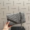 مصمم نسائي مظروف WOC Caviar Leather Card حامل بطاقة الهاتف Multi Pochette Silver Metal Chain Crossbody Crossder Handbags 7 Colors Wallet محفظة 23x15cm