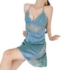 Silk Sexy Nightwear Lace Hollow Womens Summer Home Clothing Pure Desire High end Spring and Autumn Nightwear