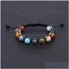 Charm Bracelets 8Mm 10Mm Natural Stone Handmade Rope Braided Beaded Fashion Jewelry For Women Men Drop Delivery Dheag