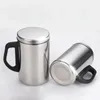 Garrafas térmicas de água 350/500ml, copo térmico de aço inoxidável 304 com alça, caneca portátil simples para café e leite