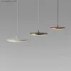 Lampy odcienie aislan nordyc minimalistyczny wisiorki LED światło 15 W bez płynki wisząca lampa powodziowa na wyspę kuchenną łóżko L240311