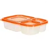 Посуда 3 отделения Большая вместительная коробка для завтрака Универсальный полипропиленовый контейнер для приготовления еды Герметичный контейнер для микроволновой печи Для работы, путешествий, кемпинга