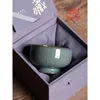 TeAware Setleri Longquan Celadon Song Yun Master Cup Tek Saf El Yapımı Seramik El Presleme Tea Shi Zhenqiang Ge fırın C