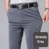 Pantalon pour hommes Homme Stretch Solid Black Smart Pantalon décontracté Bureau Séchage rapide Costume Printemps Automne Coréen Droit
