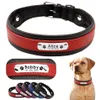 Coleira de couro personalizada para cães, gravada, personalizada, grande, buldogue, acolchoada para cães médios e grandes, perro pitbull 220409293s