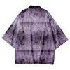 Ethnic Clothing Women Men Harajuku Purple Kimono Samurai Cosplay Blouse Yukata Plus Size Loose Japanese Robe Cardigan