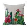 Oreiller créatif Cactus couverture plantes tropicales impression taie d'oreiller décoration De la maison taie d'oreiller Funda De Almohada