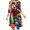 Повседневные платья, милое платье с грибами, летнее сексуальное фиолетовое и эстетичное платье большого размера, подарок на день рождения