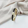 Bracelet incrusté de porcelaine noire, en acier inoxydable, à la mode, en Zircon, imperméable et ne se décolore pas, bijoux cadeau pour femmes