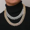 قلادات مجوهرات راقية الهيب هوب ميامي كوبي سلسلة الذهب مطلي بالفضة الاسترليني