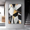 Estilo abstrato figura geométrica arte pintura cores combinação fotos de parede para sala estar pintura em tela cartaz casa deco1288p