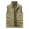 Men's Vests Clothing Sleeveless Jacket Suit Vest Work Summer Hunting Motorcyclist Multi-pocket Tactical Military Coat