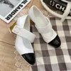 Tasarımcı Lüks Elbise Ayakkabı Kare Toe Patent Patent Lüks Kızlar İlkbahar ve Sonbahar Kalın Topuk Tokası Mary Jane Kadın Dış Mekan Ayakkabı