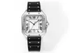 女性の時計男性デザイナーウォッチ39.8x47.5mmホワイトダイヤルゴールド/シルバーステンレススチールクォーツレディーウォッチエレガントな腕時計モントレデュルクフェスティバルギフト