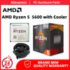 Nowy AMD Ryzen 5 5600 z Box R5 5600 3,5 GHz 6 Rdzeń 12 Gwint CPU 7NM L3 = 32M 100-000000927 Gniazdo AM4