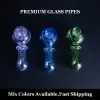 4,5 "pipes à fumer en verre galaxie belle rose violet verre eau bong pipes à main accessoires de tabac dab rig art brûleur à mazout cuillère cadeau LL