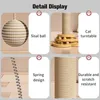 Cat Toys Sisal Cat Scratch Pillar Cat Turntable Funny Cats Teaser Stick Cats Grab Column Klättringsram Pet Supplies 240229