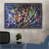 Paintings Art Jackson Pollock Abstract Painting Psychedelic Poster And Prints Canvas Wall Pictures Home Decor309q