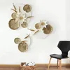 Creative 3D Stereo Fish Leaf Wall Hanging Ornament Decoration Home Soffa Bakgrund Harts Flower Crafts El Wall Mural 240304