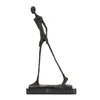 Walking Man Staty Bronze av Giacometti Replica Abstract Skeleton Sculpture Vintage Collection Art Home Decor 210329190V