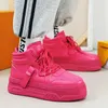 Casual Shoes Original Design 2024 Spring Teenagers Street Style Flat Sneakers For Men's Fashion White Black Pink Height Increasing