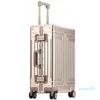 100% aluminium-Magnesium Bointing Rolling Bagage Business Cabin Case Spinner Travel Trolley Suitcase z kółkami Suitcases314L