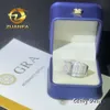 Hot Selling Diamond Rings Men Hip Hop Ring Classic Moissanite 925 Sterling Silver Ice Out Full Cuban